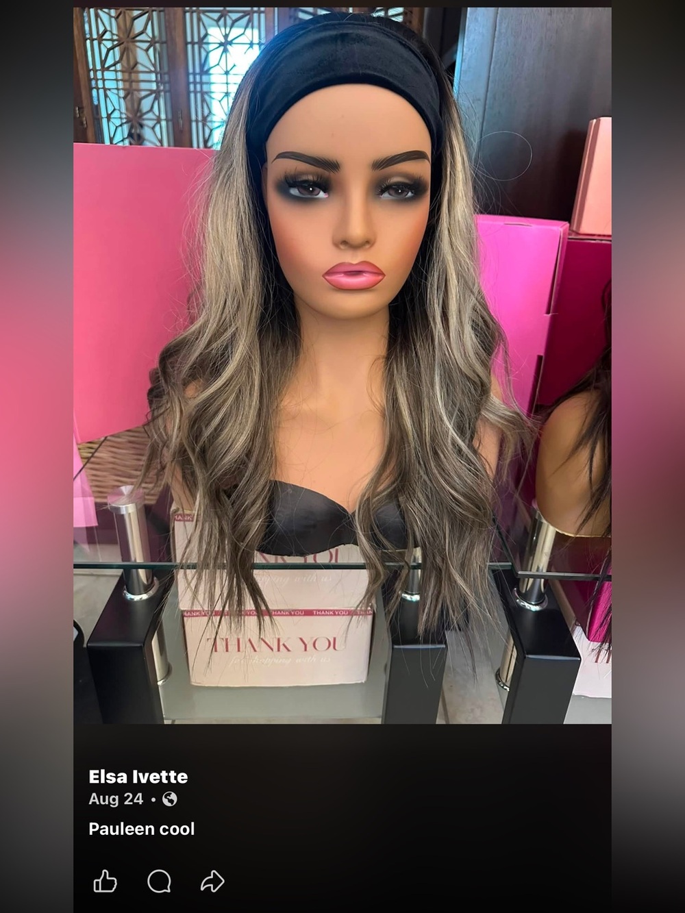 Seamless Headband Wig in Blonde and cool blend Highlights